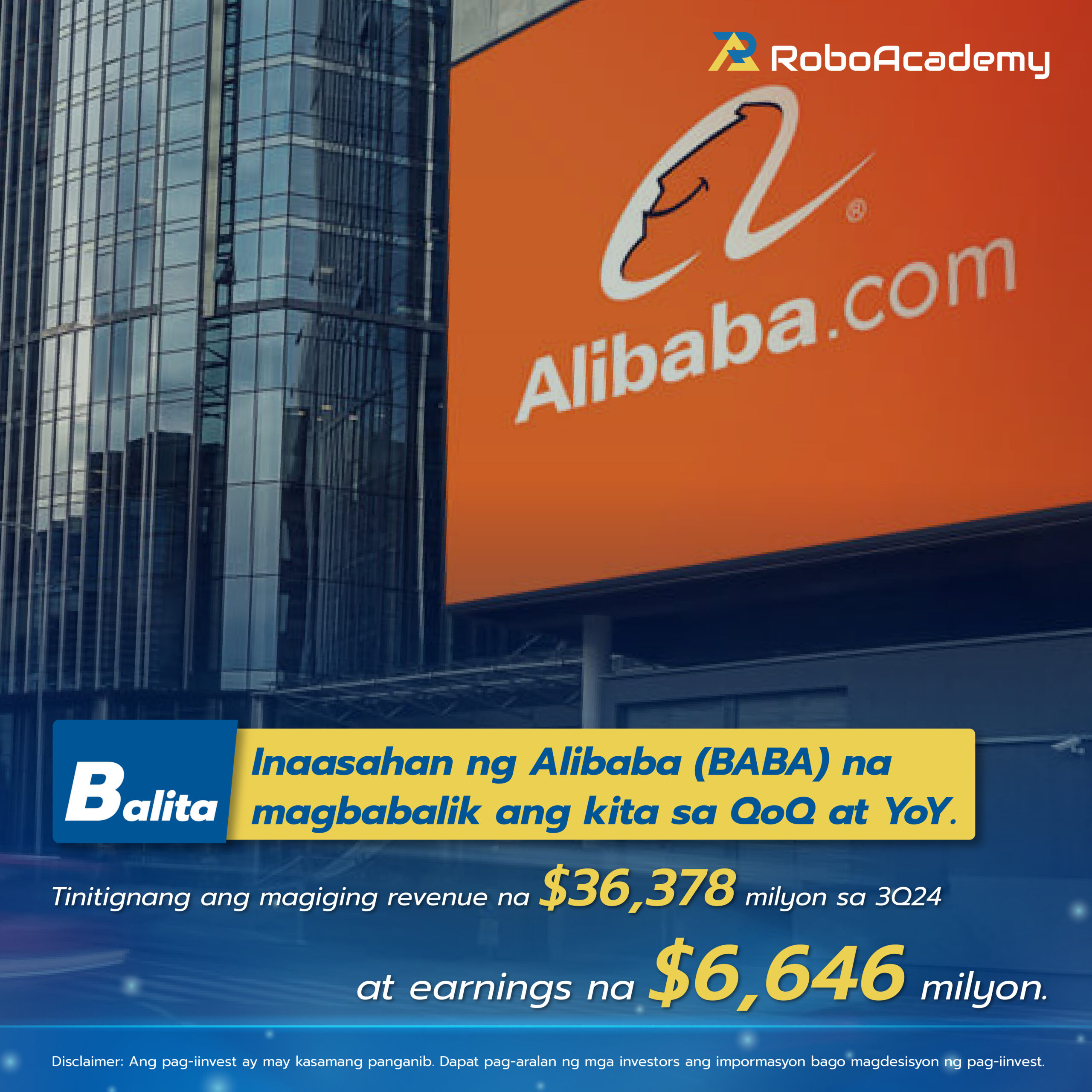 Read more about the article Alibaba (BABA) hopes profits will recover QoQ and YoY.